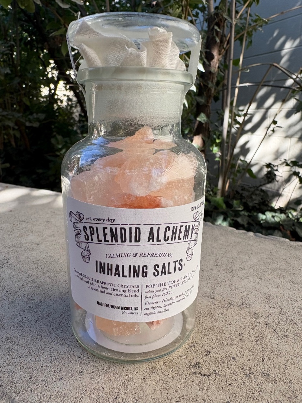 Splendid Alchemy Inhaling Salts (Peppermint, Eucalyptus, Lavender, Menthol)